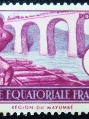 Selo postal da África Equatorial de 1937 region of Mayumbe 4 - 30 M