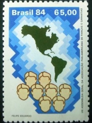 Selo postal do Brasil de 1984 Finanças e Garantia N