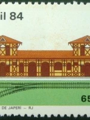 Selo postal do Brasil de 1984 Estação Japeir