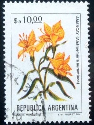 Selo postal da Argentina de 1983 Amancay