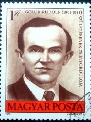 Selo postal da Hungria de 1976 Rudolf Golub