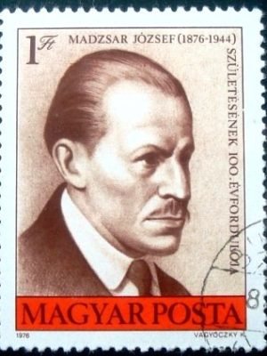 Selo postal da Hungria de 1976 József Madzsar