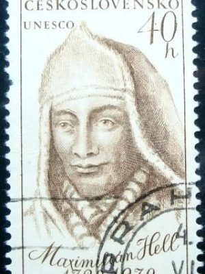 Selo postal da Tchecoslováquia de 1970 Maximilian Hell