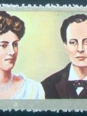 Selo postal do Sharjah de 1972 Queen Alexandra and Winston Spencer Churchill