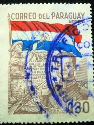 Selo postal do Paraguai de 1978 José Felix Estigarribia