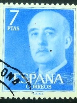 Selo postal da Espanha de 1974 General Franco 7