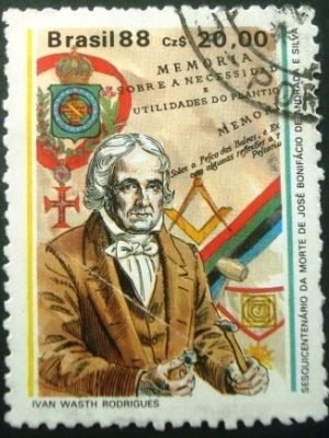 Selo postal COMEMORATIVO do Brasil de 1988 - C 1582 U