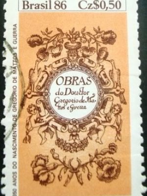 Selo postal COMEMORATIVO do Brasil de 1986 - C 1527 U