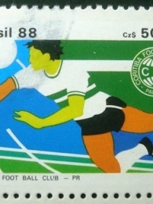 Selo postal do Brasil de 1988 Coritiba FC