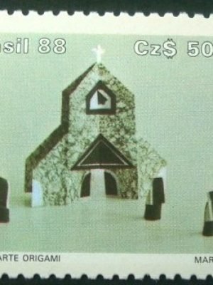 Selo postal do Brasil de 1988 Igreja