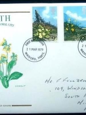Envelope de Primeiro Dia do Reino Unido de 1979 BATH Europe's Floral City