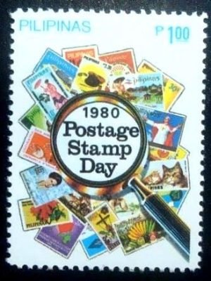 Selo postal das Filipinas de 1980 Stamp Day 1