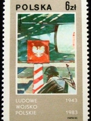 Selo postal da Polônia de 1983 Polish Peoples' Army