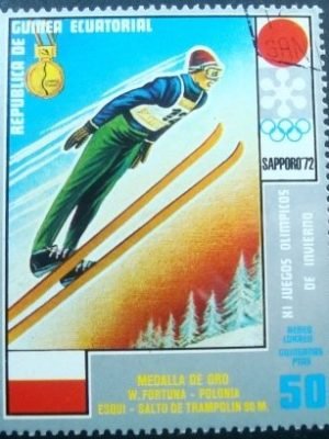 Selo postal da Guinea Equatorial de 1972 Wojciech Fortuna