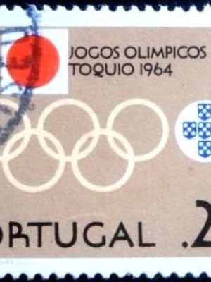 Selo postal de Portugal de 1964 Olympic Games Tokyo