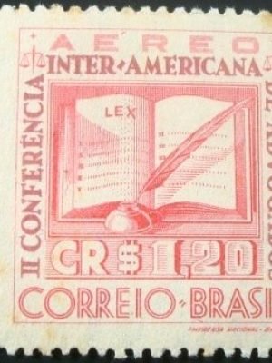 Selo postal AÉREO do Brasil de 1942 - A 51 M