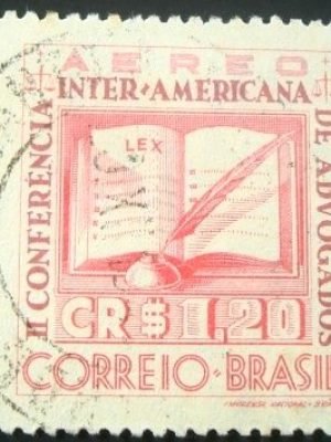 Selo postal do Brasil de 1943 Conferência Interamericana de Advogados