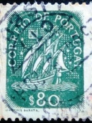 elo postal de Portugal de 1949 Caravel $80