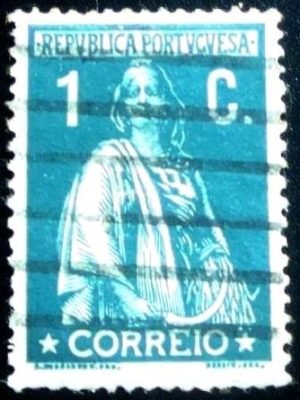 Selo postal de Portugal de 1912 - Ceres 1c - 229 U