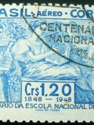 Selo postal AÉREO do Brasil de 1948 - A 67 NCC