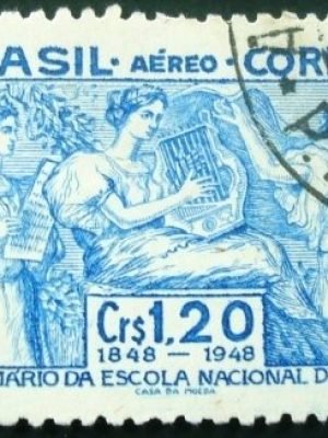 Selo postal AÉREO do Brasil de 1948 - A 67 U