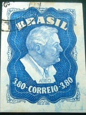 Selo postal do Brasil de 1949 Roosevelt - A 73 U