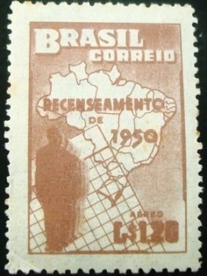 Selo postal AÉREO do Brasil de 1950 - A 77 N