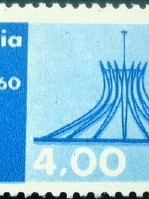 Selo postal do Brasil de 1960 Catedral