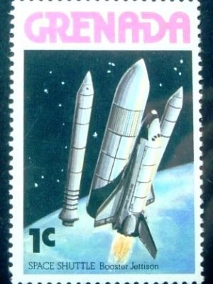Selo postal de Grenada de 1978 Booster jettison