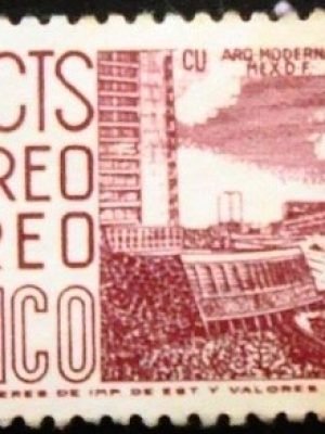 Selo postal do México de 1973 New sports center at the University City