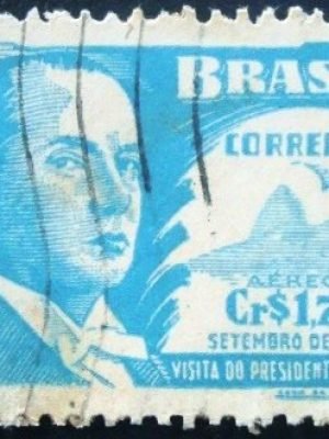 Selo postal AÉREO do Brasil de 1948 - A 68 U