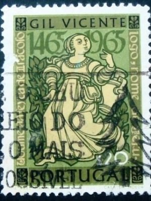 Selo postal de Portugal de 1965 Gil Vincente's Theatre Plays