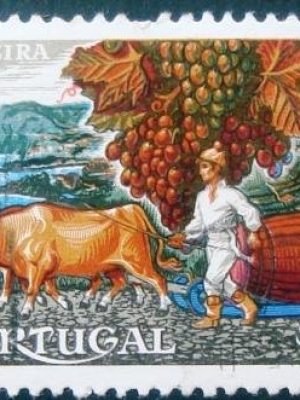 Selo postal de Portugal de 1968 Landscape at Cape Girao