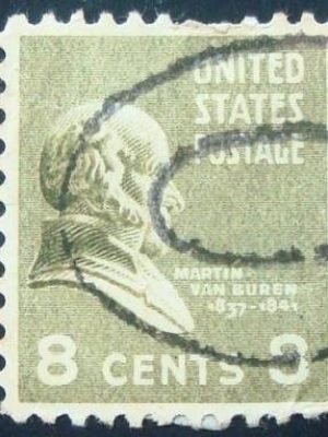 Imagem similar à do selo postal dos Estados Unidos de 1938 1938 - Martin Van Buren 8 U