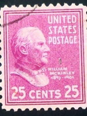 Imagem similar à do selo postal de 1938 William McKinley 25 U