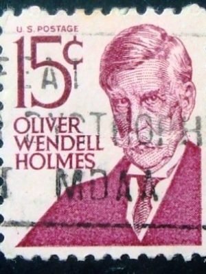 Selo postal dos Estados Unidos de 1968 Oliver Wendell Holmes IIIyA