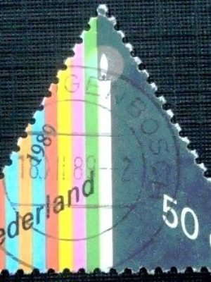 Selo postal da Holanda de 1989 Candle
