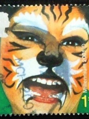 Selo postal do Reino Unido de 2001 Tiger