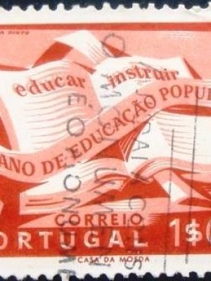 Selo postal de Portugal de 1954 National literacy campaign 1$ - 795 U