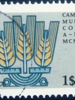 Selo postal de Portugal de 1963 Wheat Emblem
