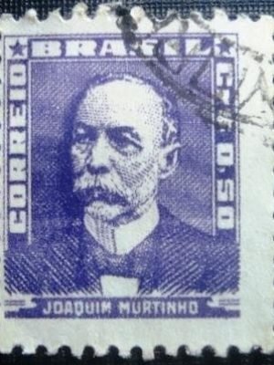Selo postal do Brasil de 1954 Joaquim Murtinho 50