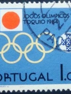 Selo postal de Portugal de 1964 Olympic Games Tokyo