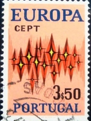 Selo postal de Portugal de 1972 C.E.P.T.Stars 3$50 - 1167 U