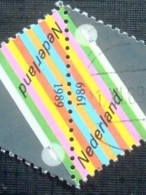 Par de selos postais da Holanda de 1989 Candle