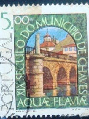 Selo postal de Portugal de 1978 Trajan´s bridge - 1392 U