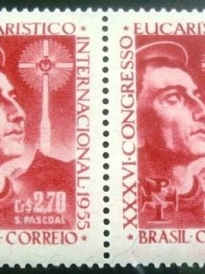 Par de selos postais COMEMORATIVOS do Brasil 1955 - C 366 M