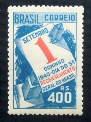 Selo postal do Brasil de 1941 5º Recenseamento