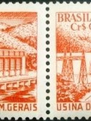 Par de selos postais COMEMORATIVOS do Brasil 1956 - C 373 MPR