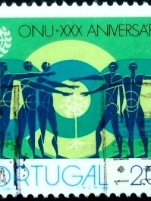 Selo postal de Portugal de 1976 People and Sapling