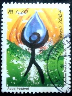 Selo postal do Brasil de 2004 Água Potável